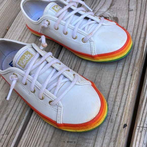 🌈 Keds Unisex RAINBOW Leather Sneakers Size 13 - Picture 9 of 12